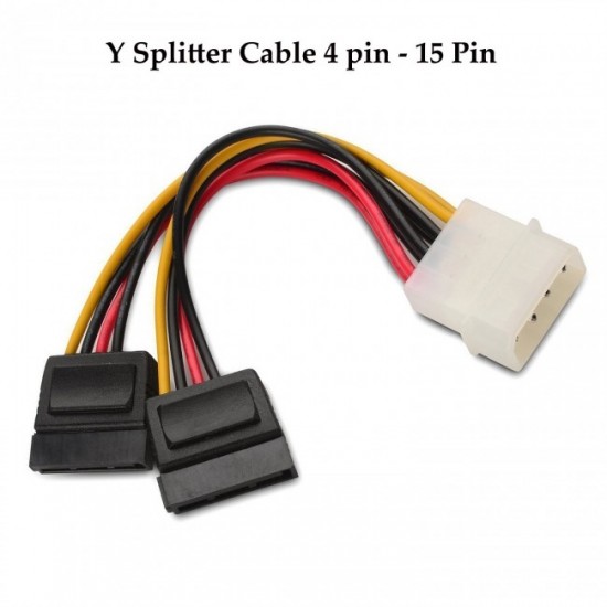 4-pin to Dual SATA Connector Power Cable