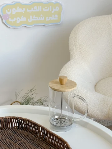 فرينش بريس شفاف وغطاء خشبي